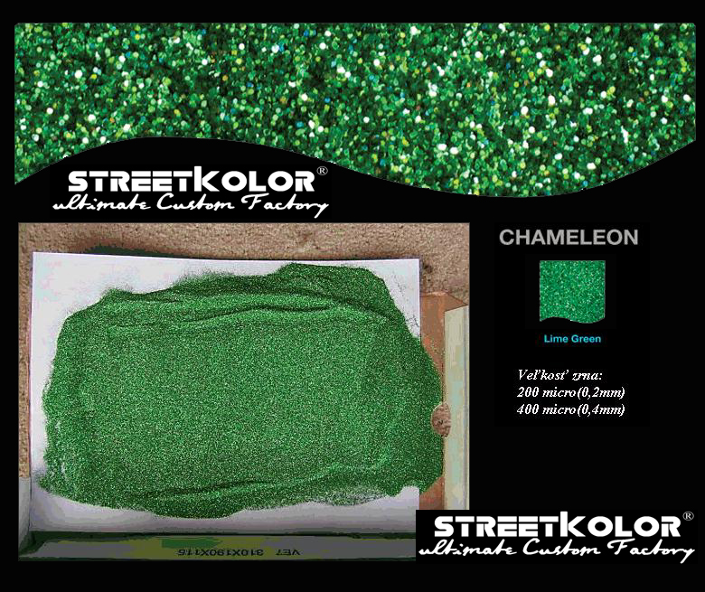 KolorPearl Brilliant higítós festék, Sötétzöld Chameleon árnyalat, 400 micron