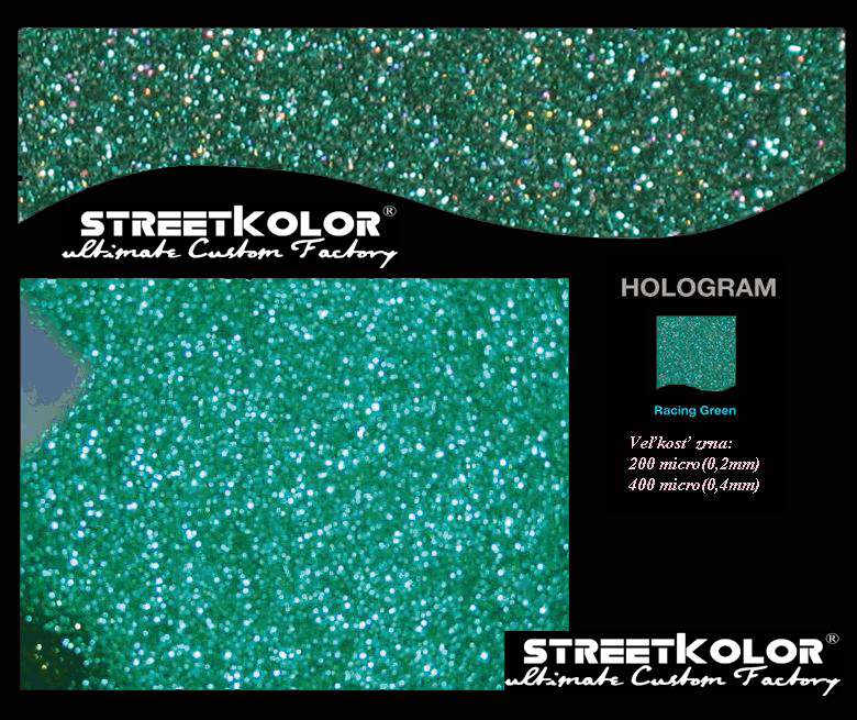 KolorPearl Brilliant higítós festék, Zöld Hologram árnyalat, 400 micro