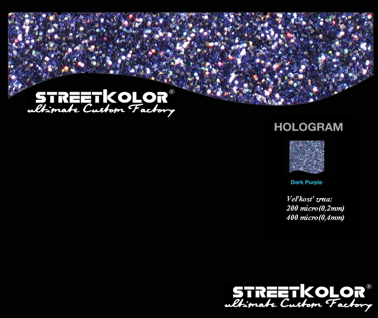 KolorPearl Brilliant higítós festék, Sötétlila Hologram árnyalat, 400 micro