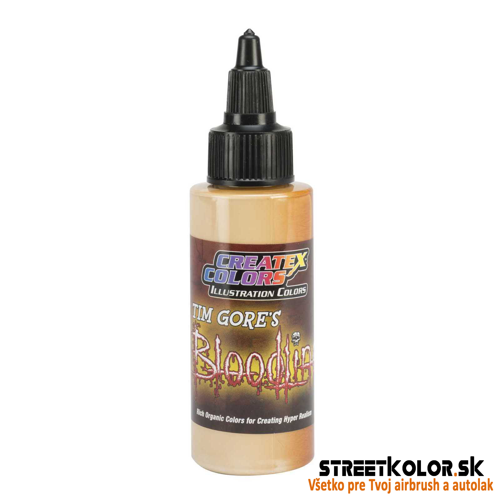 CreateX 5017 Olívaarany illusztrációs airbrush festék 60 ml