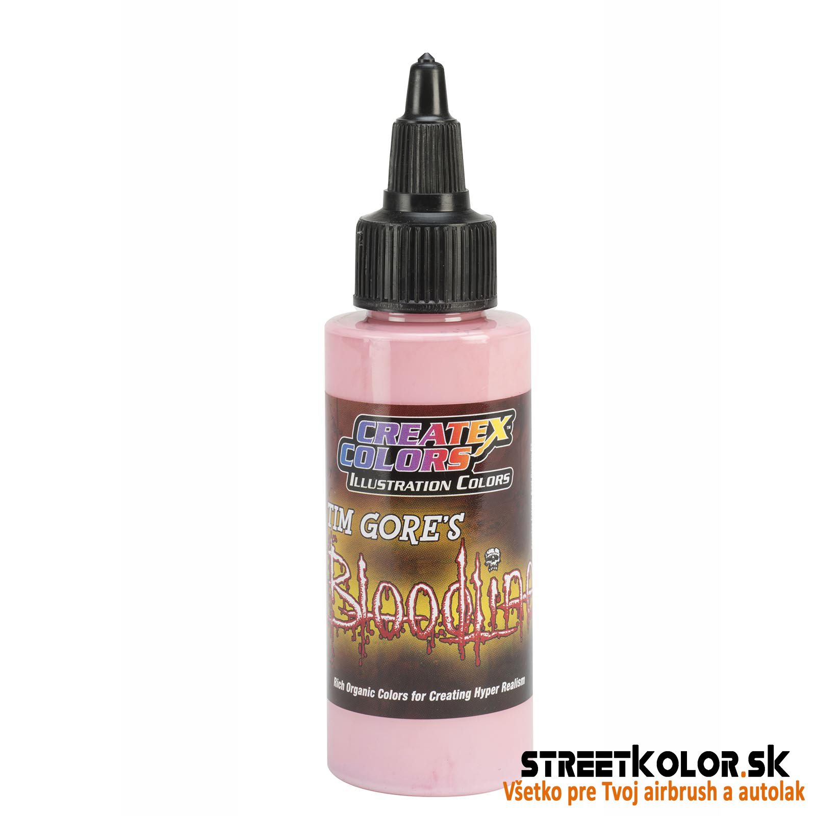 CreateX 5038 Rózsaszín illusztrációs airbrush festék 60ml