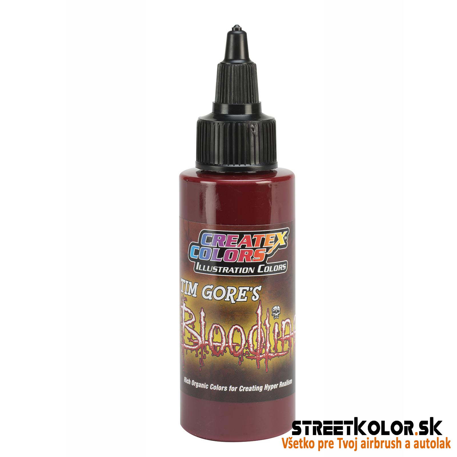 CreateX 5040 Karmazsinvörös illusztrációs airbrush festék 60 ml