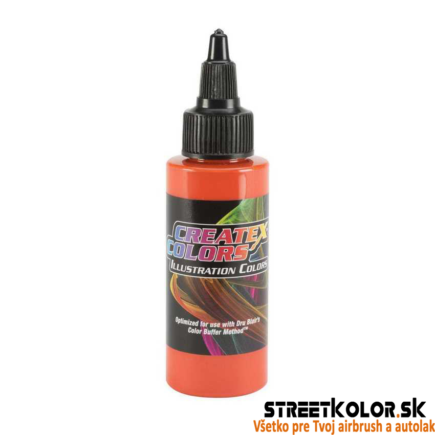 CreateX 5072 Átlátszatlan piros-narancssárga illusztrációs airbrush festék 60 ml