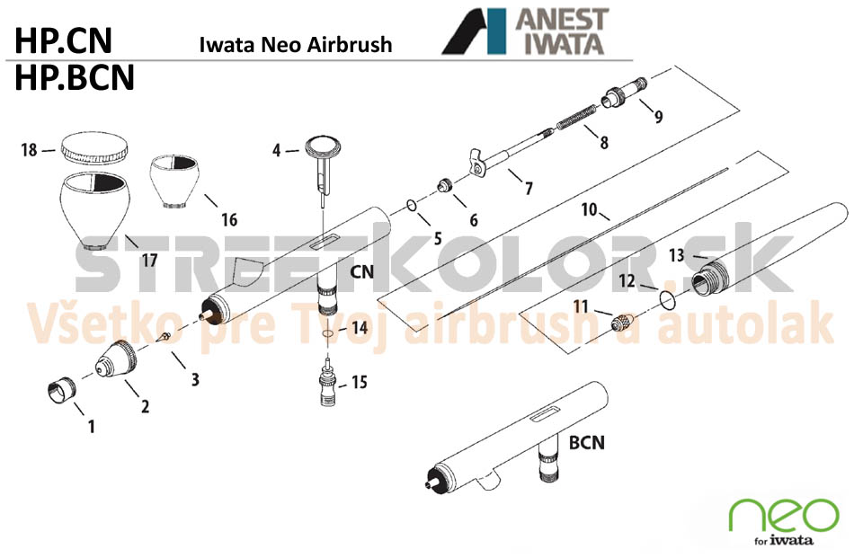 Alkatrészsz. 16 Iwata NEO