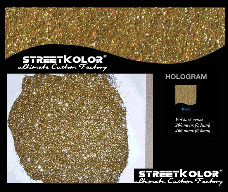 Sötétarany Hologram, 50 gramm, 400 micro=0,4mm