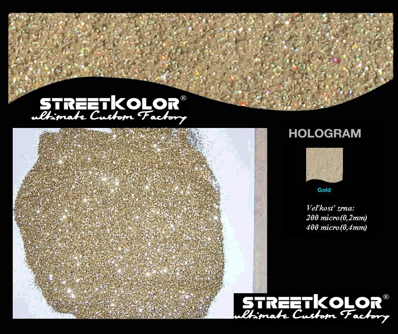 Világos arany hologram, 50 gramm, 400 micro=0,4mm