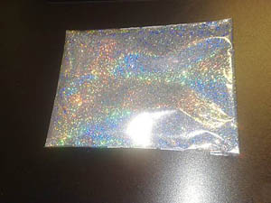 Ezüst hologram, 100% Hologram, 50 gramov, 800 micro=0,8mm