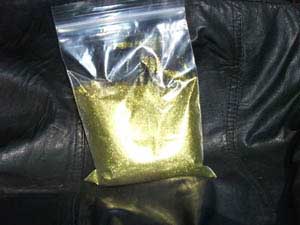 Arany gyöngyházfény, 50 gramm, 100 micro=0,1mm