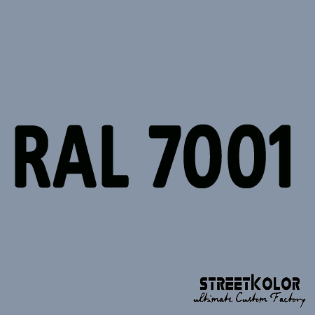 RAL 7001 Akril autófesték fényes vagy matt 1 liter + fixáló + hígító