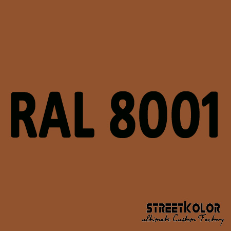 RAL 8001 Akril autófesték fényes vagy matt 1 liter + fixáló + hígító