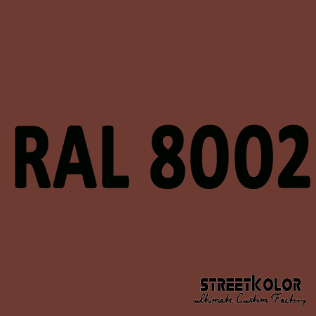 RAL 8002 Akril autófesték fényes vagy matt 1 liter + fixáló + hígító