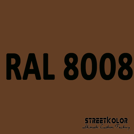 RAL 8008 Akril autófesték fényes vagy matt 1 liter + fixáló + hígító
