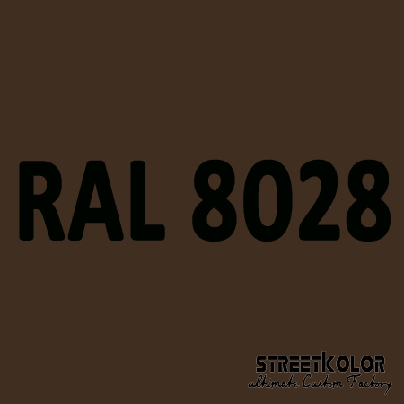 RAL 8028 Akril autófesték fényes vagy matt 1 liter + fixáló + hígító