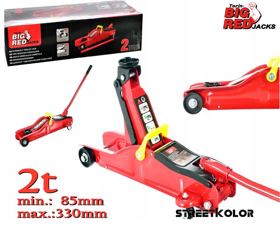 Hidraulikus emelő 2T - ultra alacsony, TORIN BIG RED JACK- TA820010R