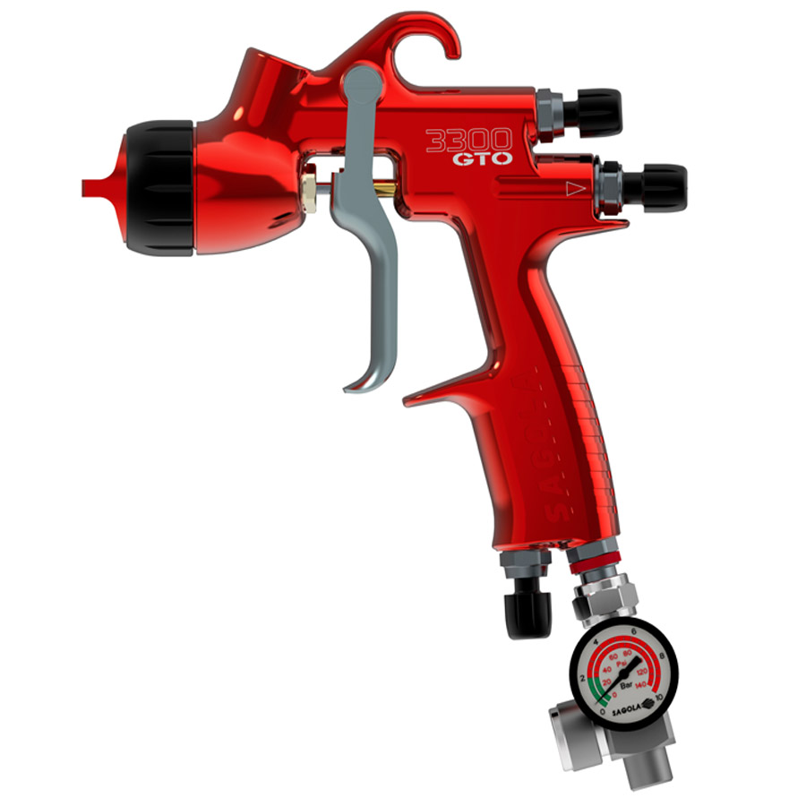 Sagola 3300 GTO CAR TECH 1,3 mm szórópisztoly lakkhoz és metálfényű festékhez, tartály: 600 ml + szabályozó