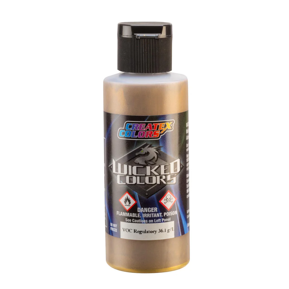 Wicked Arany króm airbrush festék CreateX W358 120 ml – Gold Chrome