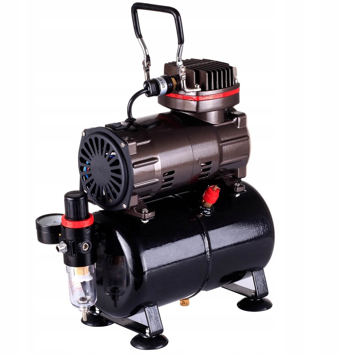 Olajmentes egyhengeres airbrush kompresszor ROYALMAX TC-80T, csak 47dB