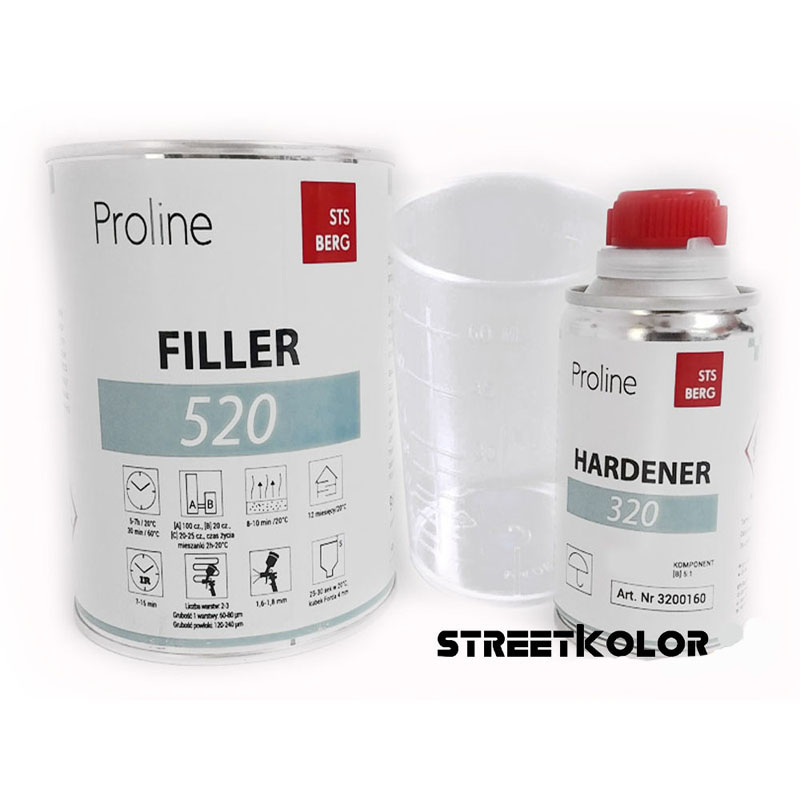PROLINE 520 HS 5:1 Akril töltőanyag sötétszürke (800 + 160 ml)