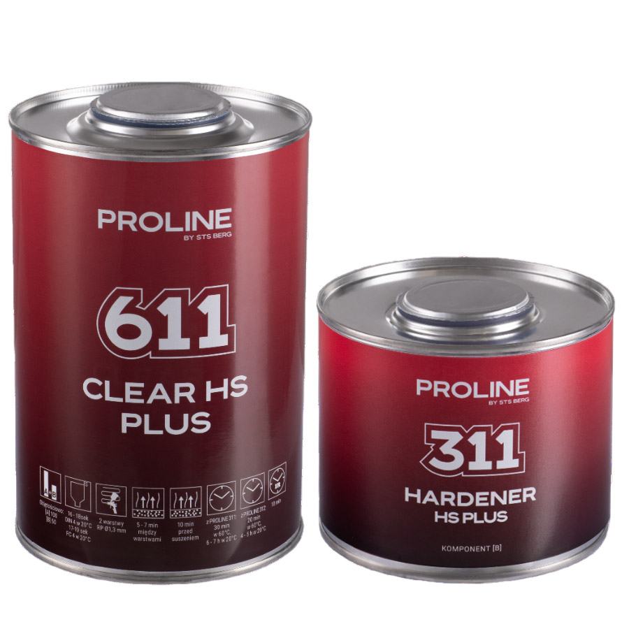 PROLINE 611 PREMIUM HS 2:1 akril átlátszó lakk (1l lakk + 0,5l fixáló + hígító)