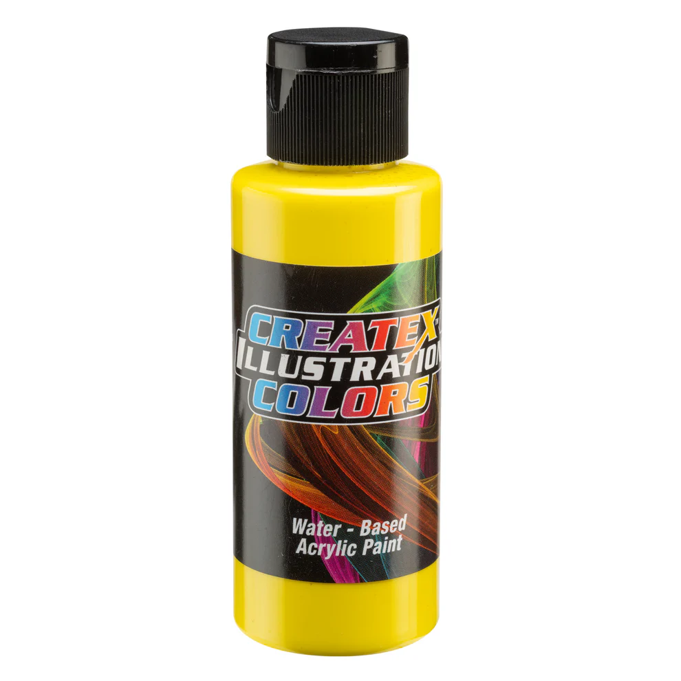 Illusztrációs CMYK YELLOW Sárga airbrush festék CreateX 60 ml – 5097 CMYK Yellow