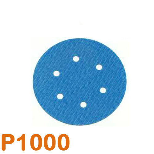 Csiszolópapír excentrikus csiszolóhoz, P1000, átmérő: 150mm, 6 nyílás, 1 darab