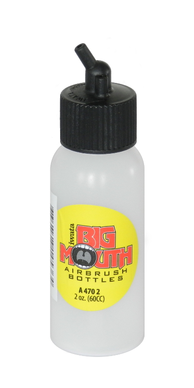 Iwata Big Mouth műanyag flakon airbrush pisztolyokhoz 2oz/60ml