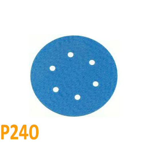 Csiszolópapír excentercsiszolóhoz, P240, Átmérő: 125mm, 6 lyuk, 100 db