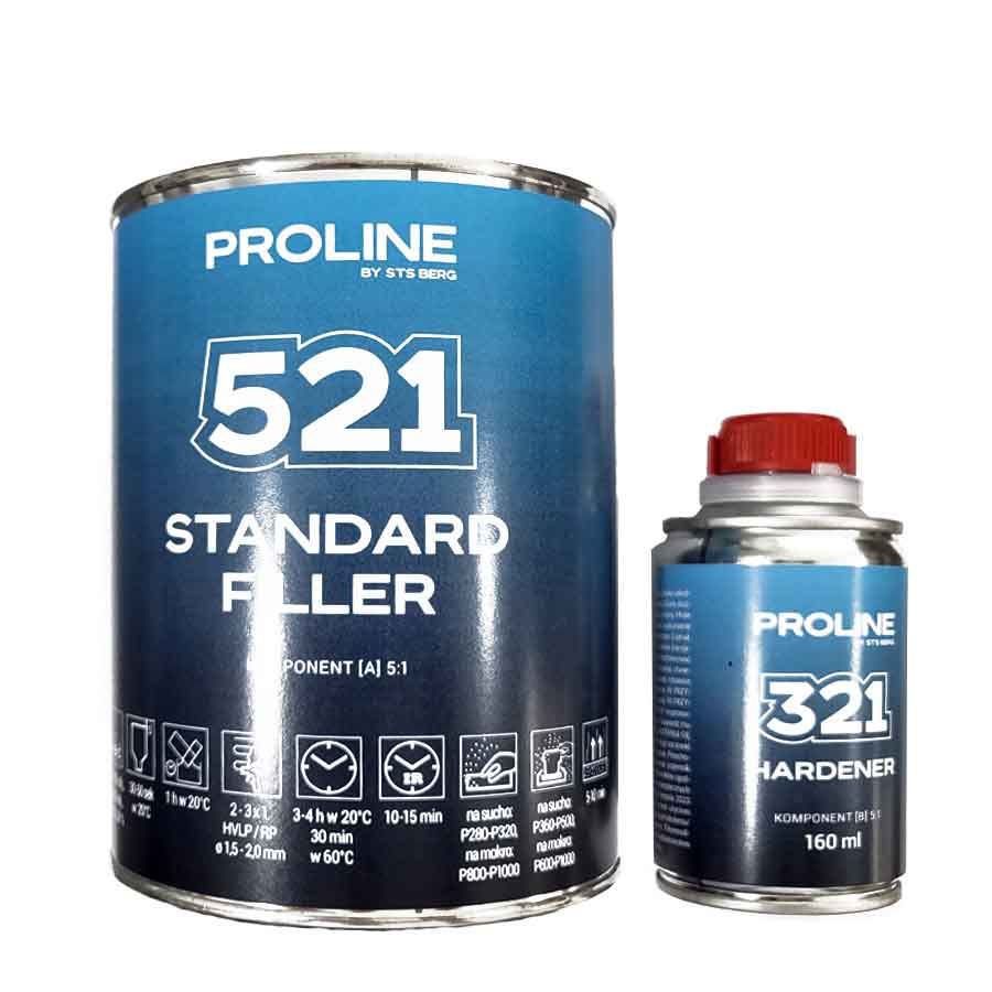 PROLINE 521 HS Akril töltőanyag sötét szürke 5:1 (800 + 160 ml)