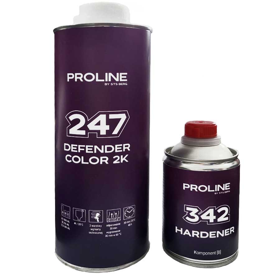 PROLINE 247 DEFENDER COLOR 2K, Rendkívül ellenálló 2K színezhető lakk, 880+200ml