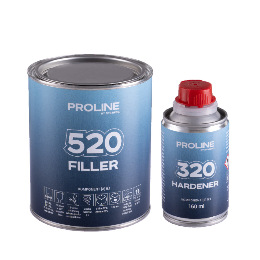 Akril töltőalapozó fekete PROLINE 520 HS 5:1 (800ml + 160 ml)
