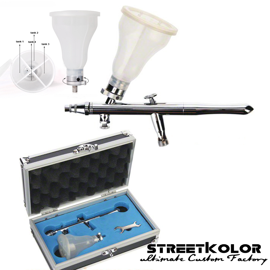 BD-330 Airbrush pisztoly 0,5mm 4 festékhez