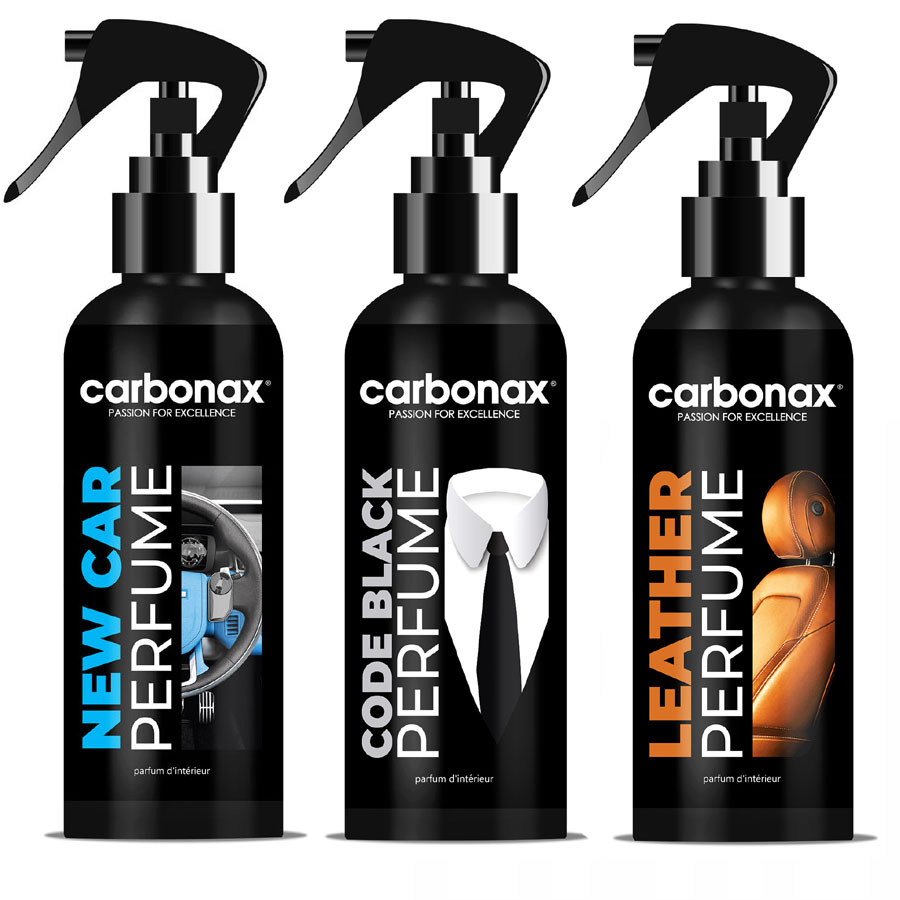 CARBONAX® Autó parfümkészlet a tökéletes új autóhoz, 3 x 150ml
