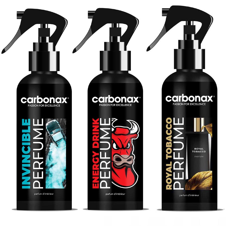CARBONAX® Autó parfümkészlet a merész és kihívó autóhoz, 3 x 150ml