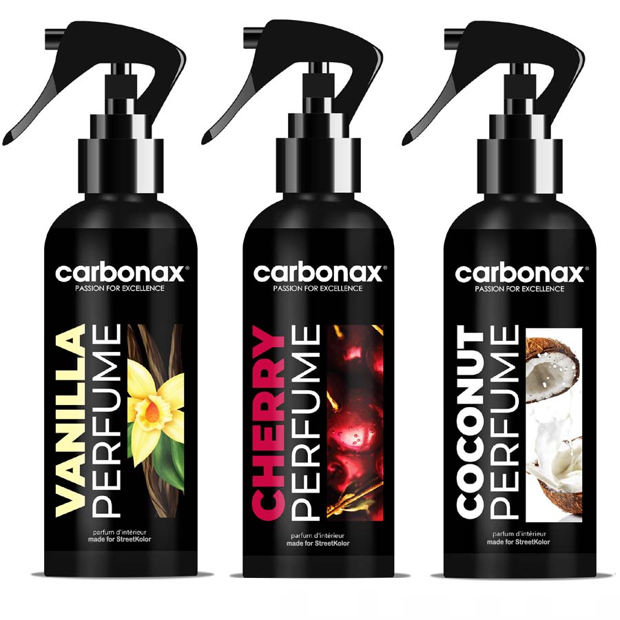 CARBONAX® Autó parfümkészlet a tökéletesen édes autóhoz, 3 x 150ml