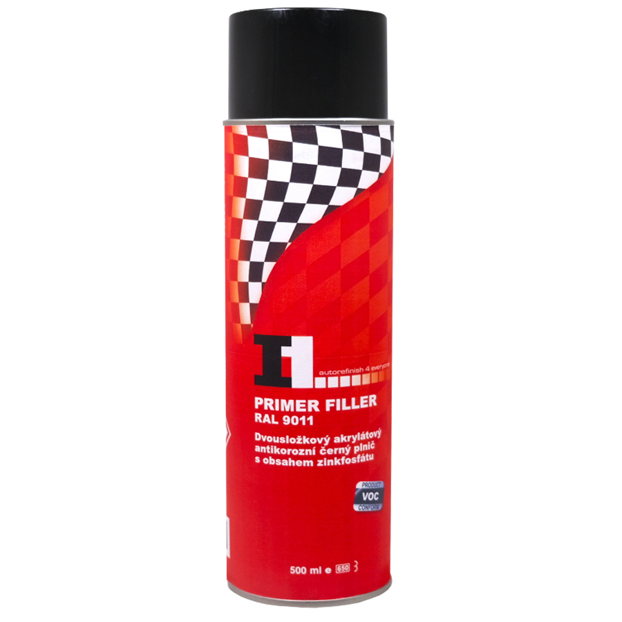 2K AKRIL TÖLTŐALAPOZÓ + FILLER SPRAY - RAL9011 FEKETE, 500ML