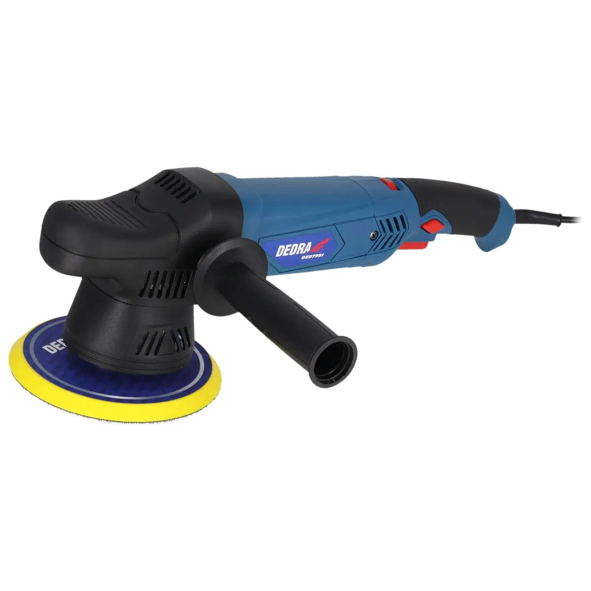 Excenteres rotációs polírozógép DEDRA DED7991, 900W, 1500-4500 RPM, 16 mm löket, 125/150 mm