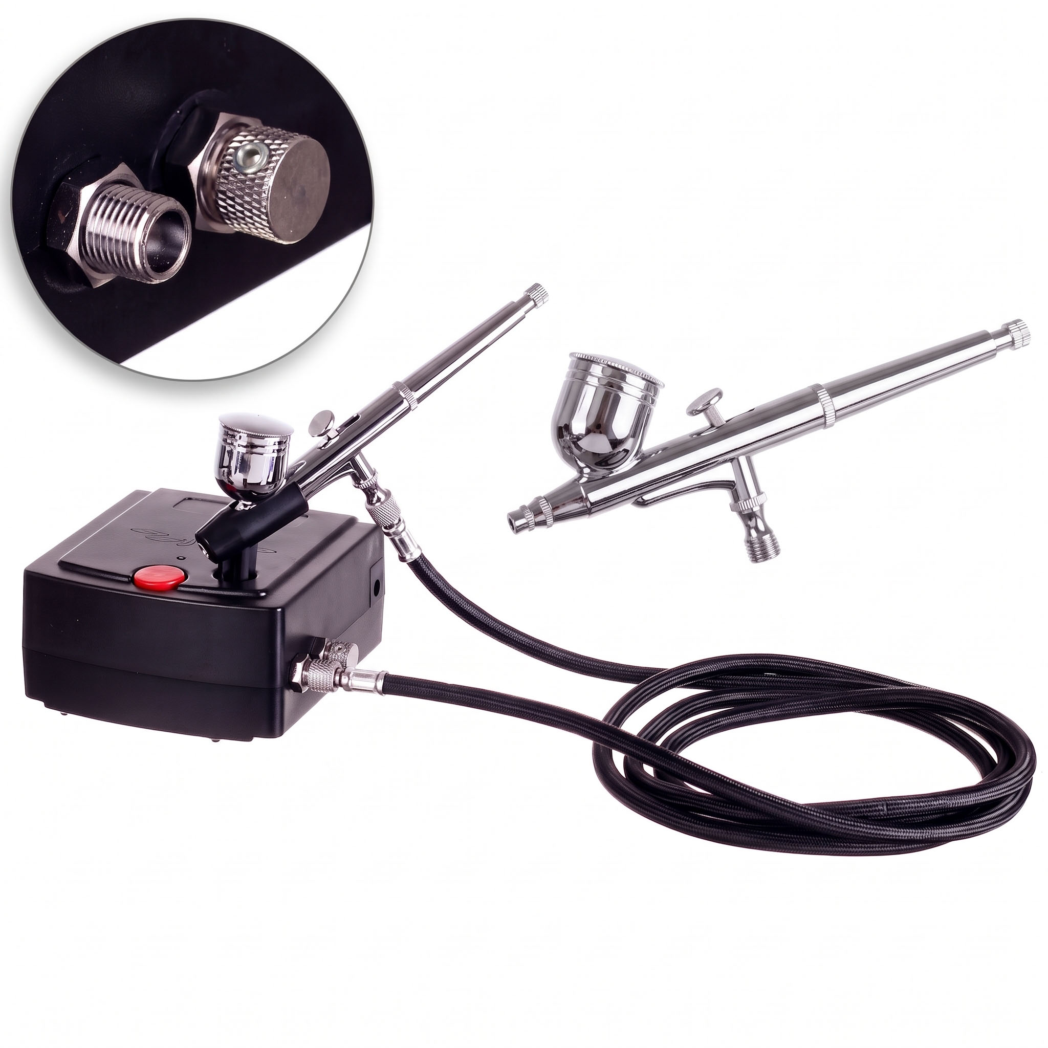 Airbrush készlet Royalmax TC-100AK Auto-start / Auto-stop kompresszorral és AB-130 0,3mm airbrush pisztollyal