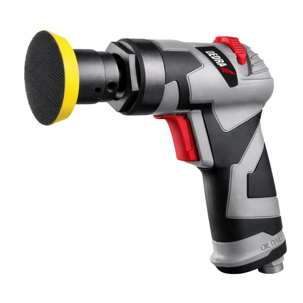 DEDRA DED6423 pneumatikus excentrikus csiszológép, két tányér 50 és 76 mm, 3 mm excenter, 1/4