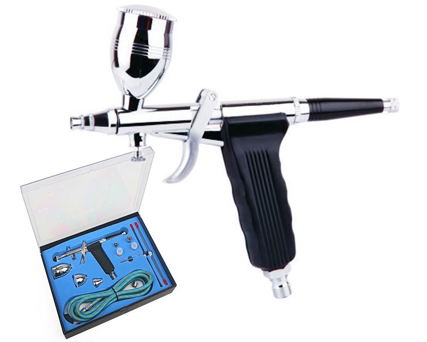 FENGDA® BD-116C airbrush pisztoly 0,3+0,5+0,8 tűvel és szórófejjel