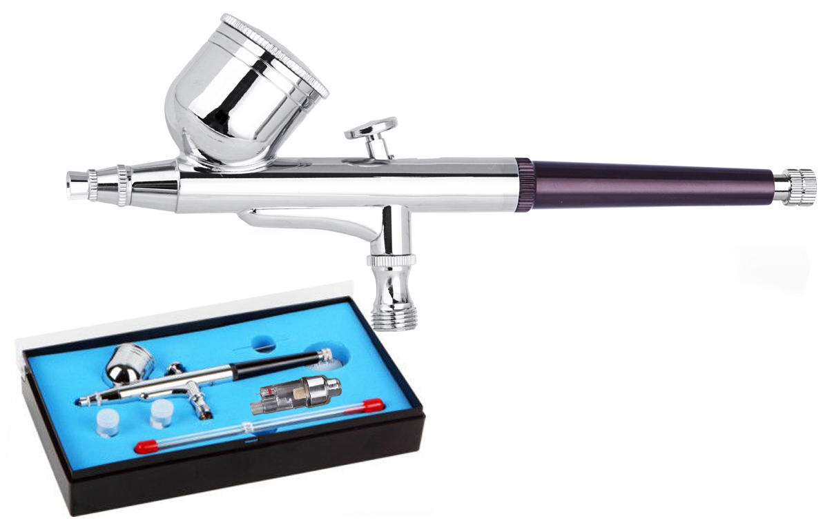 HSENG ® HS-30KF airbrush pisztoly 0,2+0,3+0,5 mm tű + Szűrő
