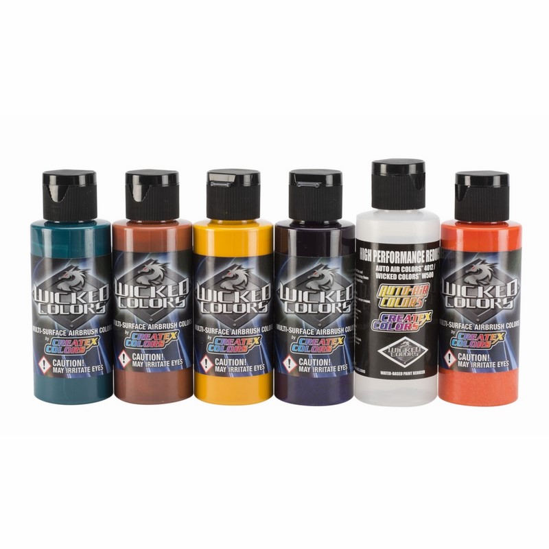 Wicked secondary airbrush festék készlet W104-00 6x 60 ml