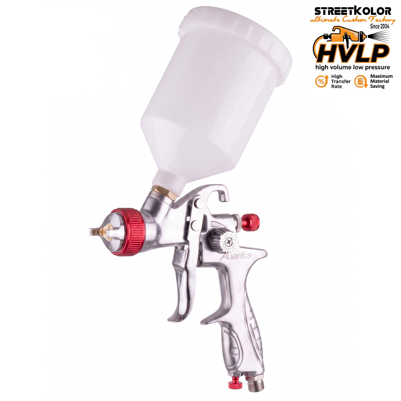 Auarita H-887P HVLP festékszóró pisztoly 2,5 mm (170-300 l/perc)