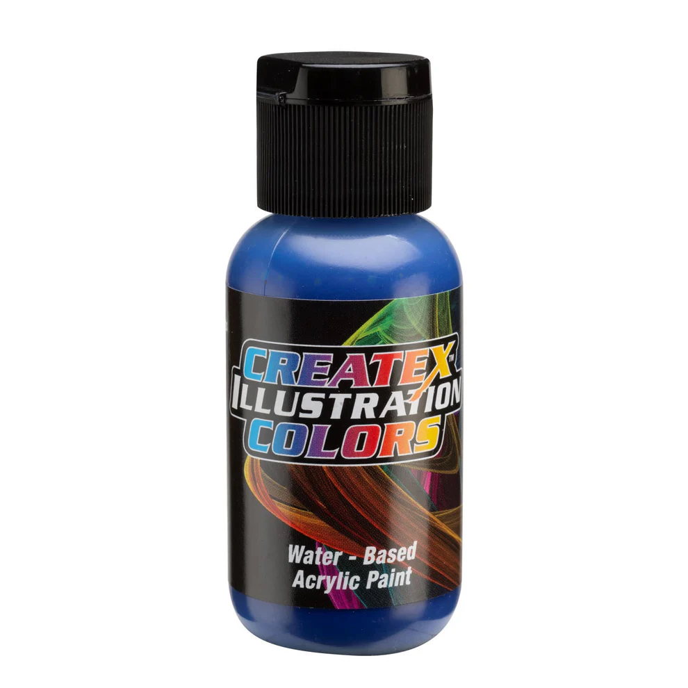 Illusztrációs Kék II airbrush festék CreateX 30 ml – 5060 Transparent Cerulean Blue