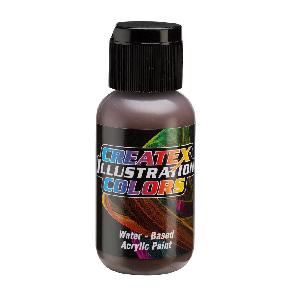 Illusztrációs Barna-narancs airbrush festék CreateX 30 ml – 5062 Transparent Burnt Umber