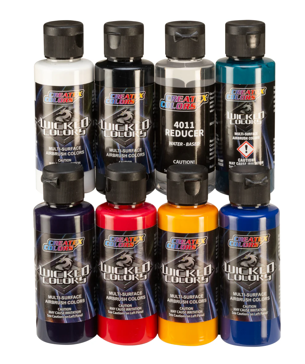 Wicked Primary Sampler Set airbrush festék készlet, 8x60ml (W102-00)