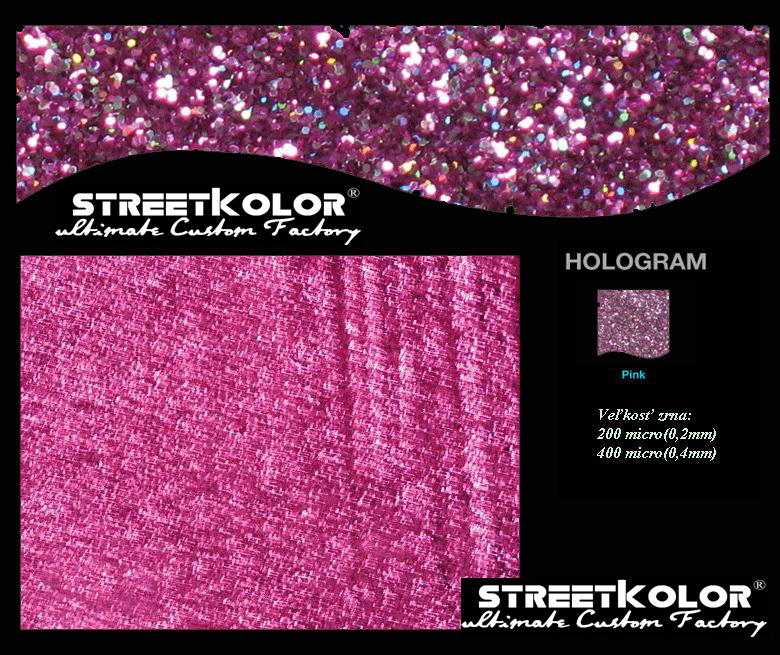 Rózsaszín hologram, 100 gramm, 200 micro=0,2mm