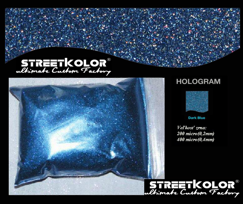 Sötétkék hologram, 100 gramm, 200 micro=0,2mm