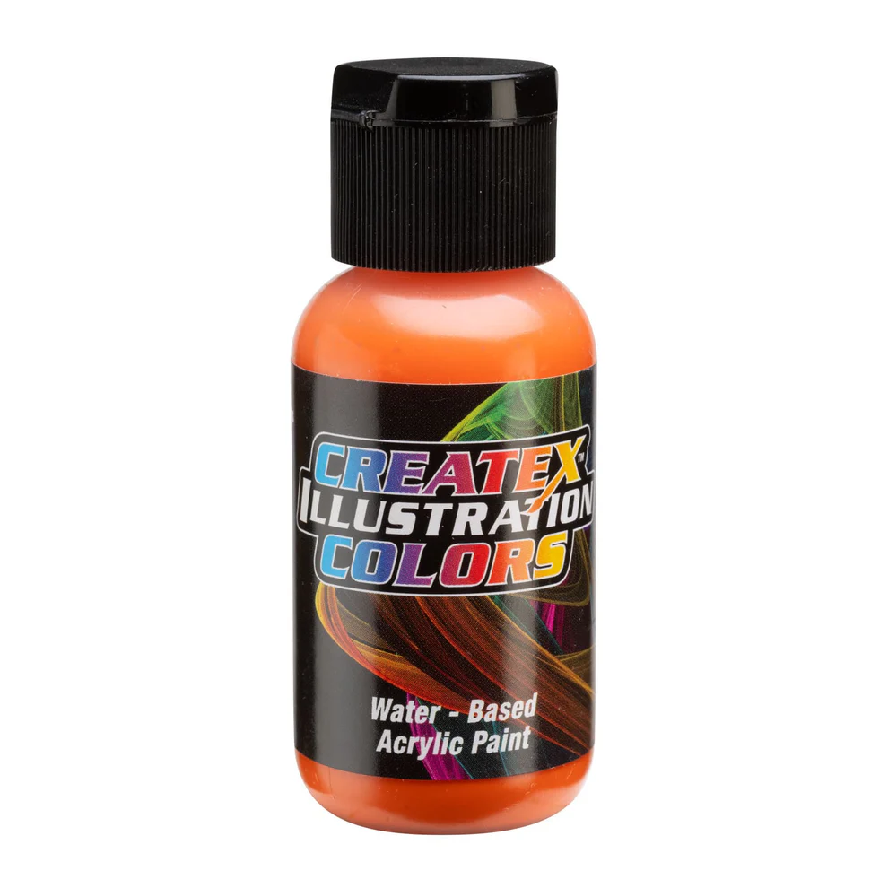 Illusztrációs Narancssárga airbrush festék CreateX 30 ml – 5054 Transparent Orange