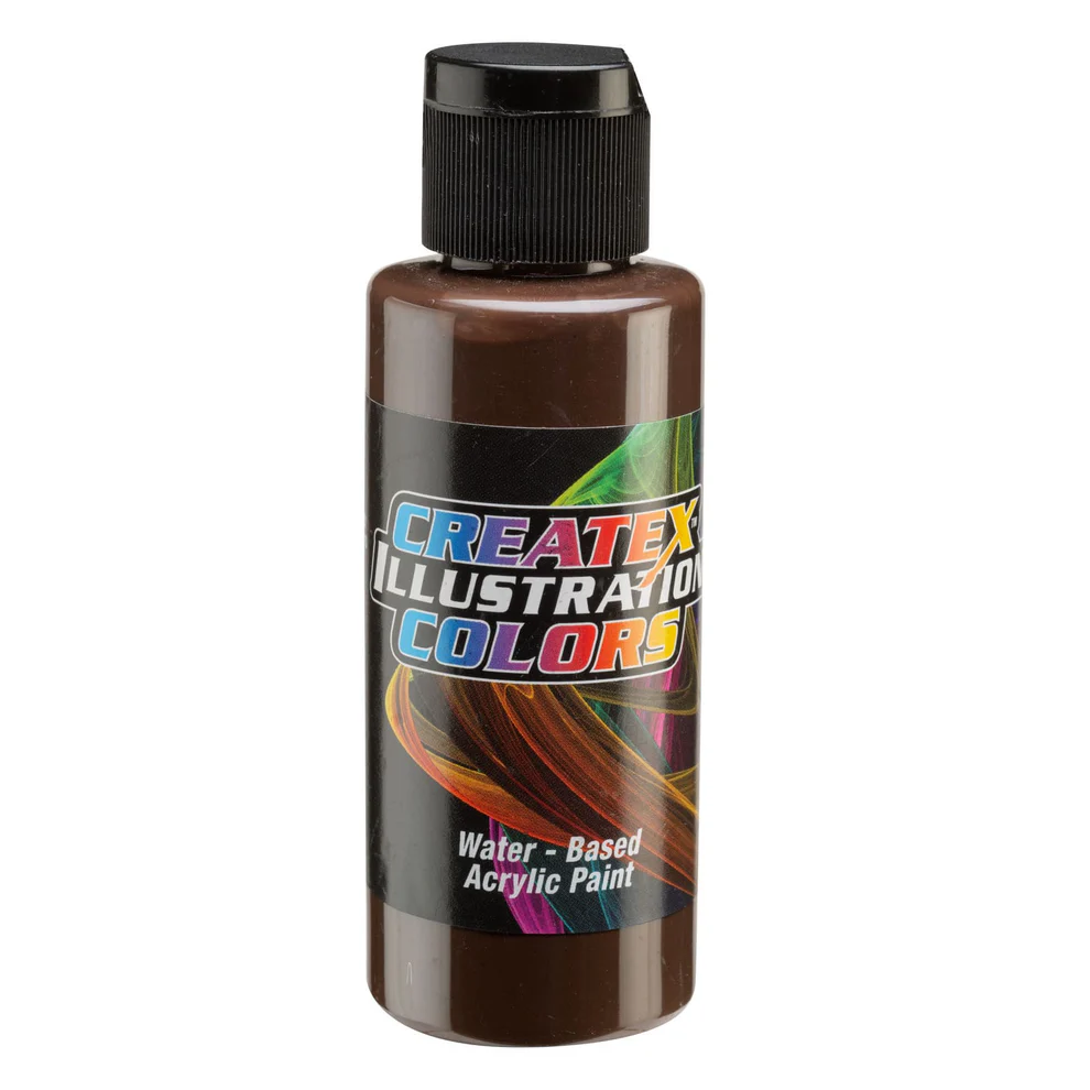 Illusztrációs Barna-narancs airbrush festék CreateX 60 ml – 5062 Transparent Burnt Umber