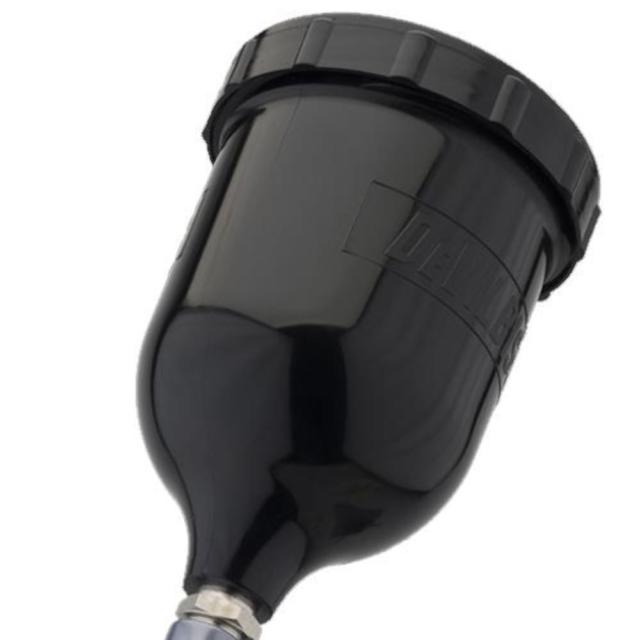 DeVilbiss GTi PRO PRI PRO tégely fedővel, 600 ml, Műanyag- Fekete